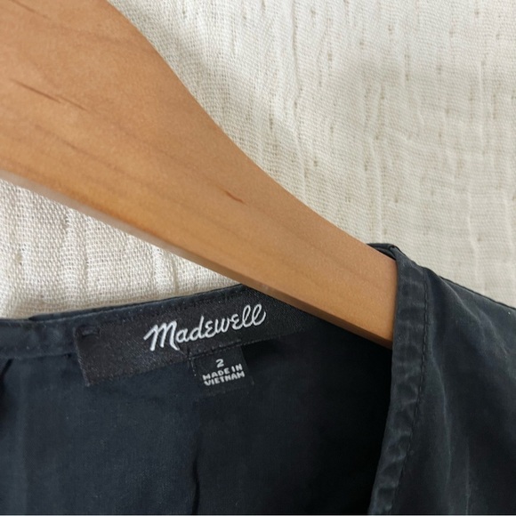 Madewell Poplin Crewneck Bubble-Sleeve Mini Dress 2 - Picture 6 of 7